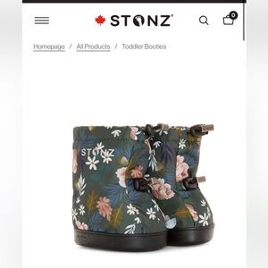 Stonz Floral Baby Booties with Drawstring